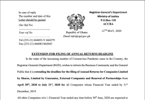 Read more about the article RGD Extends Filing of Annual Returns Deadline